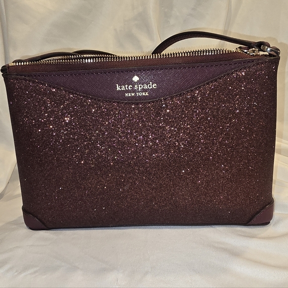 Kate Spade New York Deep Nova Glitter Crossbody Shoulder Bag Nwot